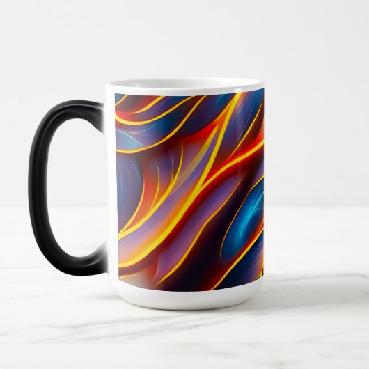 Mug Magique Flammes rouges bleues Abstraites (Gauche)