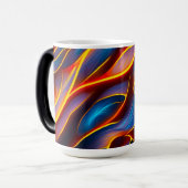 Mug Magique Flammes rouges bleues Abstraites (Devant gauche)