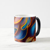 Mug Magique Flammes rouges bleues Abstraites (Devant droit)