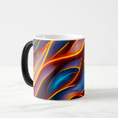Mug Magique Flammes rouges bleues Abstraites (Devant gauche)