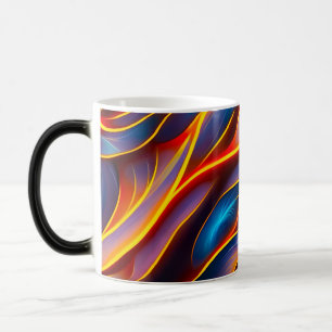 Mug Magique Flammes rouges bleues Abstraites