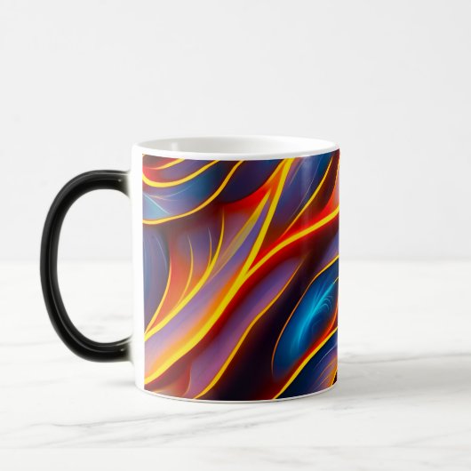Mug Magique Flammes rouges bleues Abstraites (Gauche)