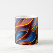 Mug Magique Flammes rouges bleues Abstraites (Centre)