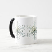 Mug Magique Fleur congelée - Flocon de neige botanique pour (Devant gauche)