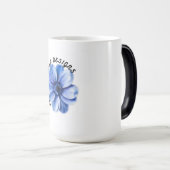 Mug Magique Fleur d'art Blue Serenity (Devant droit)