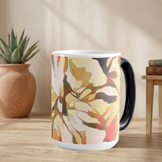 Mug Magique Fleur d'automne abstrait
