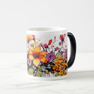 Mug Magique Fleur de Jardin Vibrant - Beauté Florale