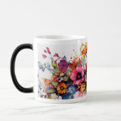 Mug Magique Fleur de Jardin Vibrant - Beauté Florale (Gauche)