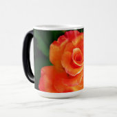 Mug Magique Fleur de rose orange (Devant gauche)