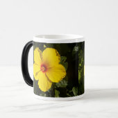 Mug Magique Fleur d'Hibiscus jaune (Devant gauche)