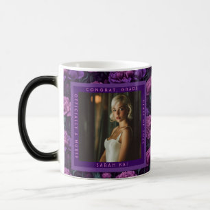 Mug Magique Fleur d'Œillet Violet Bienheureux Diplôme