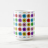 Mug Magique Fleur Floral Doodle Line Art Aquarelle Abstraite (Centre)