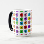 Mug Magique Fleur Floral Doodle Line Art Aquarelle Abstraite (Devant gauche)