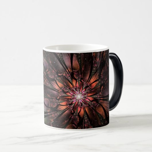 Mug Magique Fleur imaginaire fractale douce et tendresse (Devant droit)