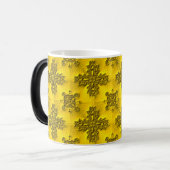 Mug Magique Fleurs Art Déco dans le style rétro (Devant gauche)