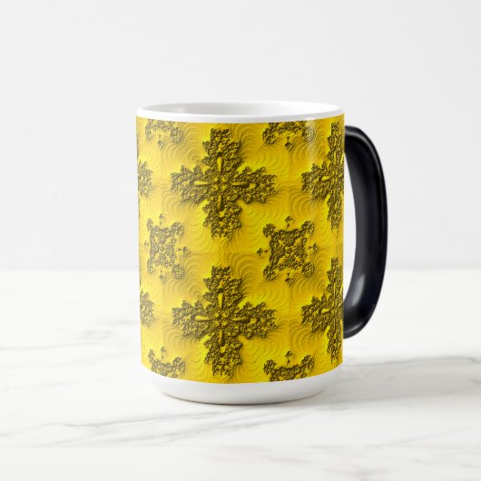 Mug Magique Fleurs Artdeco dans le style rétro (Devant droit)