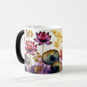 Mug Magique Fleurs de Lotus décoratives Design #2 (Devant gauche)