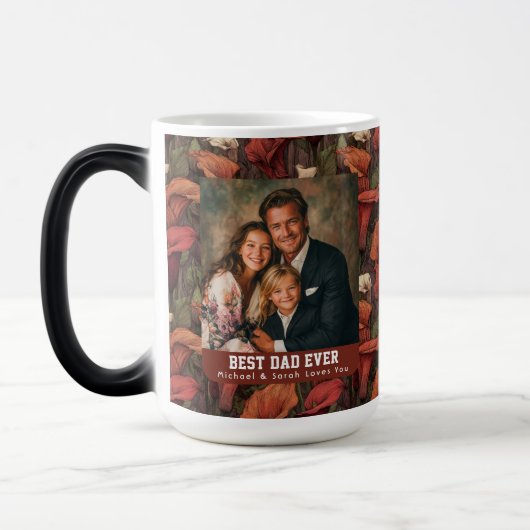 Mug Magique Fleurs de lys calla Fier papa Pop Célébration (Gauche)