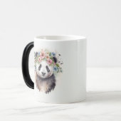 Mug Magique Fleurs de Panda Aquarelle                          (Devant gauche)