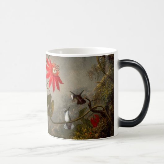 Mug Magique Fleurs de passion avec tête de colibris (Droite)