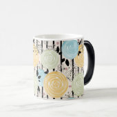 Mug Magique Fleurs rétro abstraites (Devant droit)
