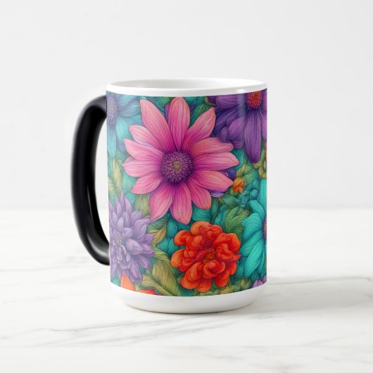 Mug Magique Fleurs sauvages Abstraites #23 - (Devant gauche)