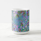 Mug Magique Fleurs sauvages rétro violet, vert et bleu sur ros (Centre)