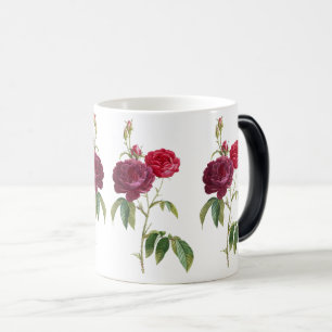 Mug Magique Fleurs vintages de rose rouge - Élégance intempore