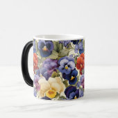 Mug Magique Floral Pansy coloré Fleur sans joint (Devant gauche)