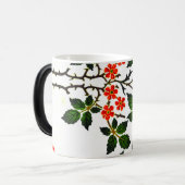 Mug Magique Flore du 19e siècle Feuillage vert rose (Devant gauche)