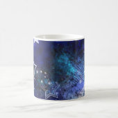 Mug Magique Fond spatial avec étoiles (Centre)