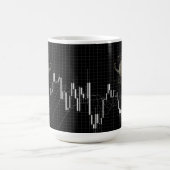 Mug Magique Forex Chandlestico Graphique Avec Pièce Bitcoin Or (Centre)