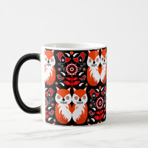 Mug Magique Fox Et Nature Art Populaire Nordique