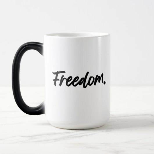 Mug Magique Freedom. Minimalist Black (Gauche)