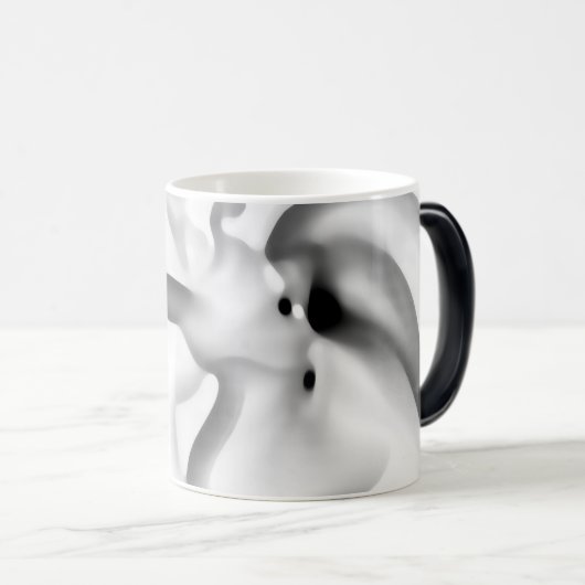 Mug Magique Frozen : gris Abstrait, blanc et noir (Devant droit)