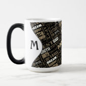 Mug Magique Fun 100e fête d'anniversaire Monogramme personnali (Gauche)