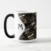 Mug Magique Fun 40e anniversaire fête Monogramme personnalisé (Gauche)