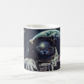Mug Magique Funny Astronaut Shorthair Cat dans l'espace (Centre)