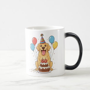 Mug Magique Funny Chien Casquette de la fête du 60e anniversai