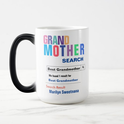 Mug Magique Funny Custom Meilleur Cadeau Grand-Mère (Gauche)