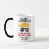 Mug Magique Funny Trump meilleur enseignant (Gauche)