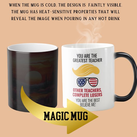 Mug Magique Funny Trump meilleur enseignant