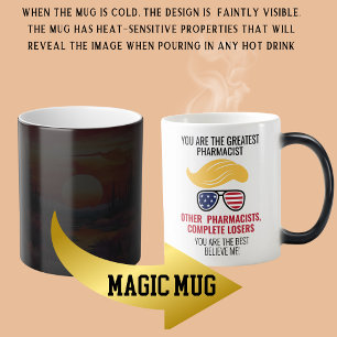 Mug Magique Funny Trump meilleur pharmacien