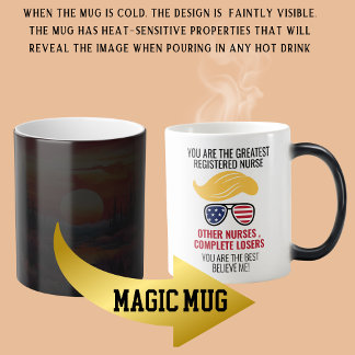 Mug Magique Funny Trump meilleure infirmière