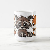 Mug Magique Furry Friends Raccoon, Fox et Squirrel (Centre)