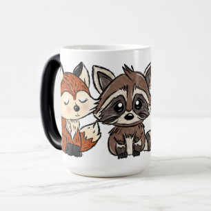 Mug Magique Furry Friends Raccoon, Fox et Squirrel