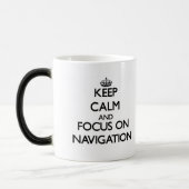 Mug Magique Gardez le calme et le foyer sur la navigation (Gauche)