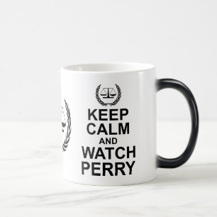 Mug Magique Gardez le calme et observez Perry Humour légal