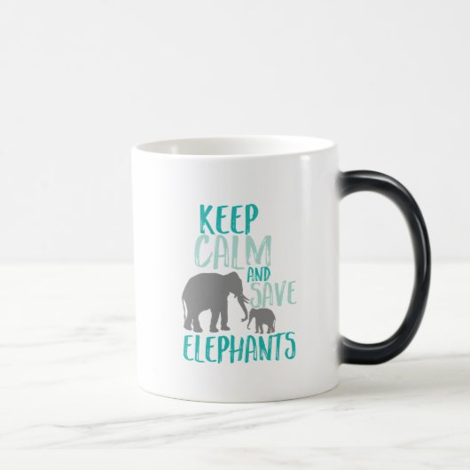 Mug Magique Gardez le calme et sauvez les éléphants Activiste  (Droite)