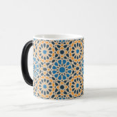 Mug Magique Geometric Moroccan Tile & Orange Pattern (Devant gauche)
